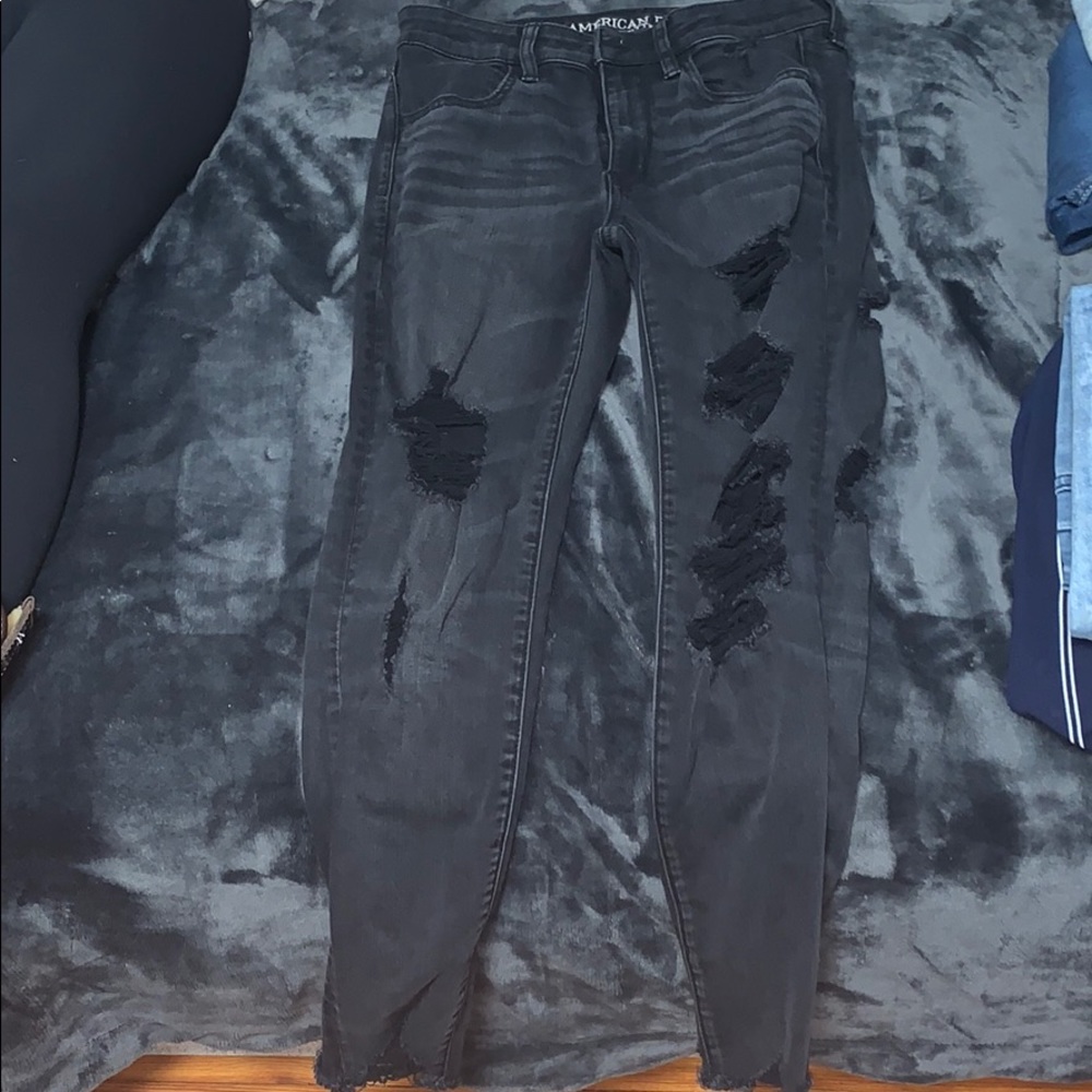 Black ripped jeans